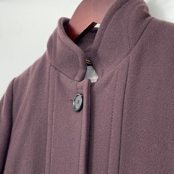 J.Crew Coletta Double Cloth Lady Pea Coat Made In Italy Plum Size 6‎ /M - Picture 8 of 16